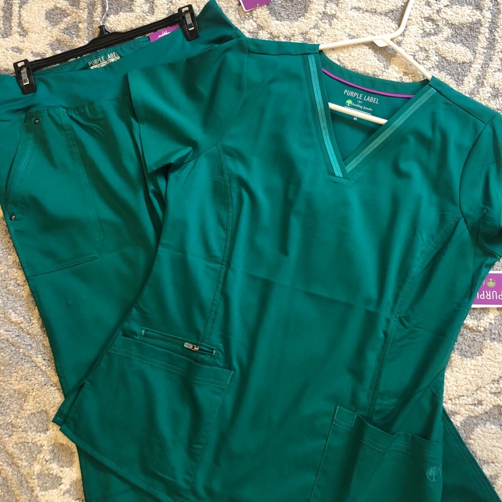 Healing Hands Yoga Scrubs Sz M PM